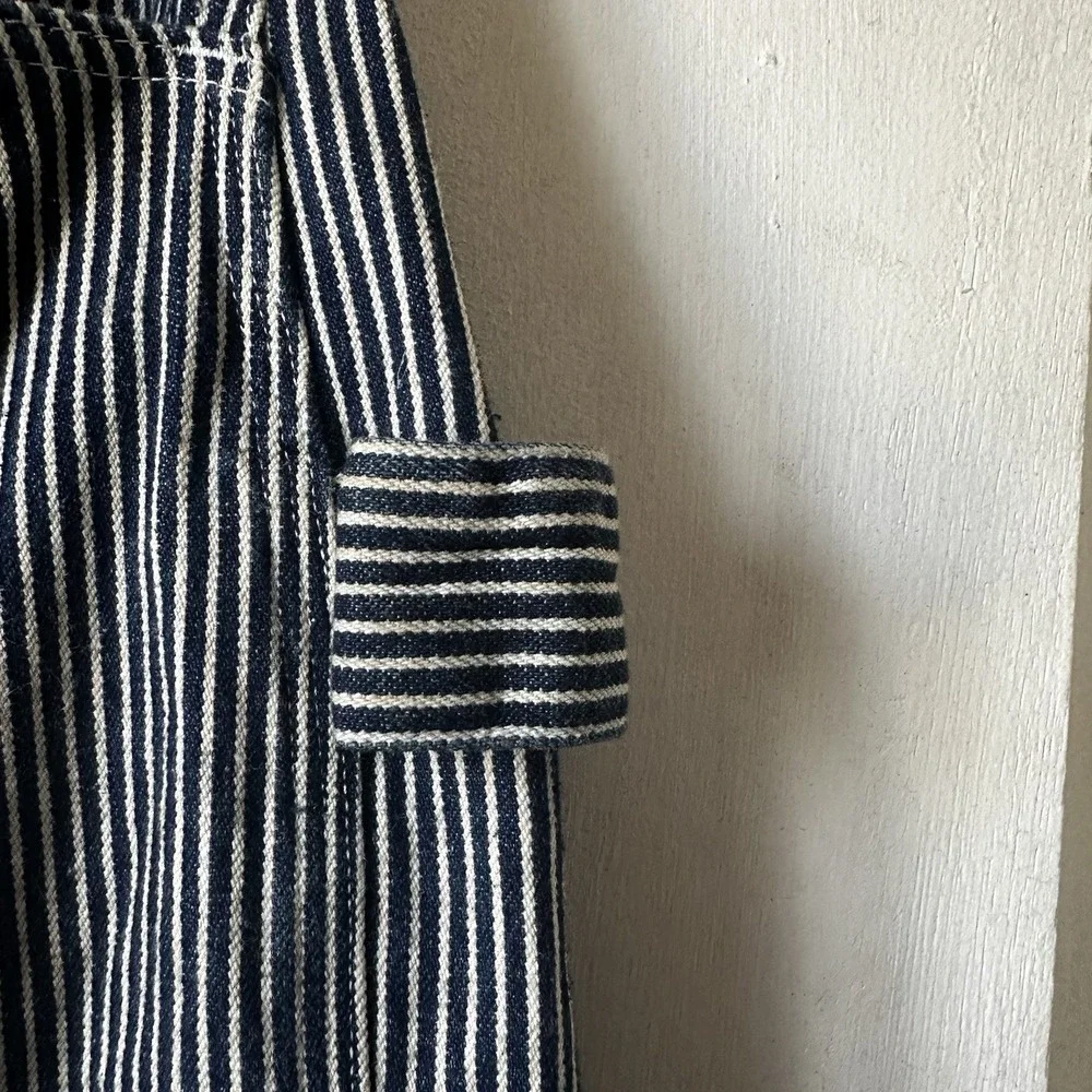 Pointer Brand USA Hickory Striped Denim Carpenter Pant Railroad Blue Sz 32 x 32